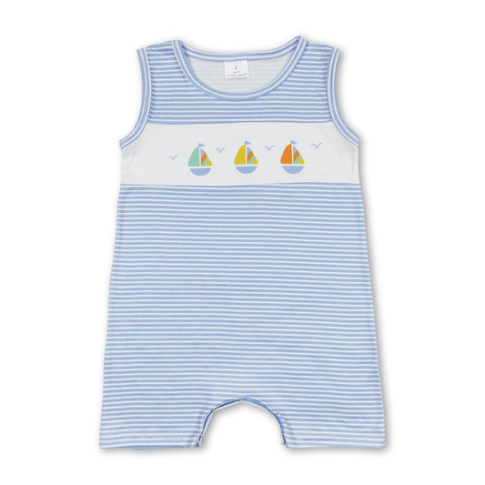 Sleeveless Stripe Boat Jon Jon